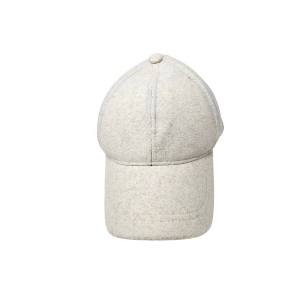 Zara Ivory Wool Felt Baseball Hat S/M Casual Minimalist Lounge Active - Picture 2 of 4